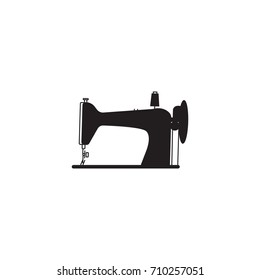 Silhouette of the sewing machine vector. Icon sewing machine