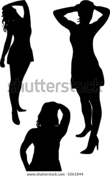 Silhouette Sexy Girl Stock Vector Royalty Free 5061844 Shutterstock 2120