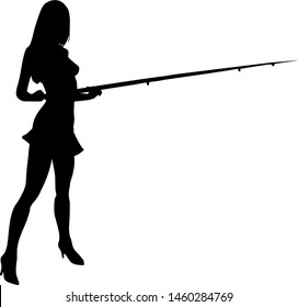 Download Fishing Silhouette Woman Images, Stock Photos & Vectors ...