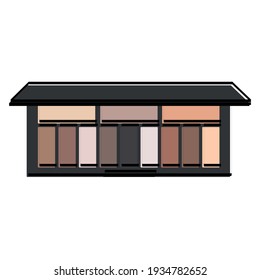 Silhouette of shadows. Makeup accessory. Vector illustration.