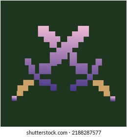 Silhouette shape of swords from Minecraft
