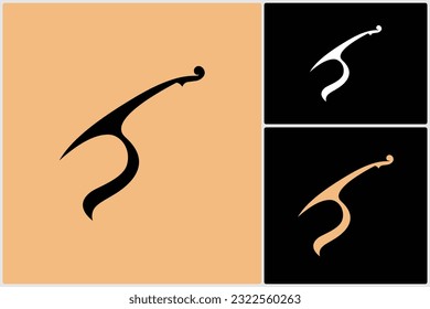 Silhouette Shape of Violin Cello Fiddle Contrabass Illustration