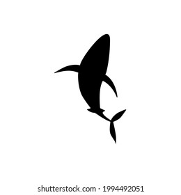 Silhouette shark vector good for education and collection