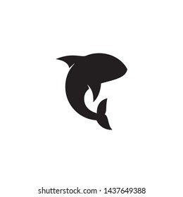 Silhouette Shark vector illustration. Shark vector