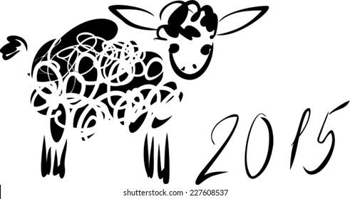 Silhouette of sheep
