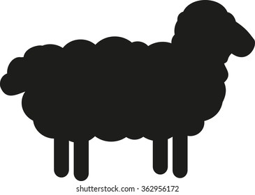 Silhouette of a sheep