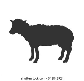 Silhouette of a sheep, sheep, animal icon