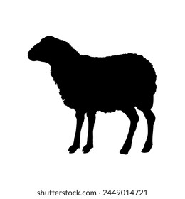 Silhouette von Schafen - Vektorabbildung	
