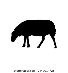 silhouette of sheep - vecror ilustation	