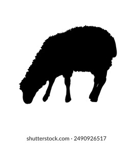 silhouette of a sheep - vector icon
