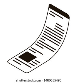 silhouette of sheets of paper in white background