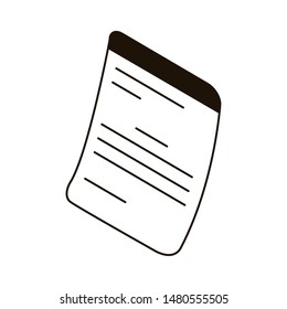 silhouette of sheets of paper in white background