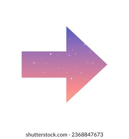  Silhouette shiny arrow . Vector illustration gradient blue and pink