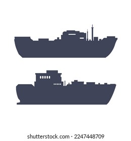silhouette ship navigation sea ocean transport