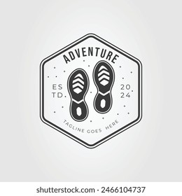 Silhouette shoe sole or footpath logo vector illustration design