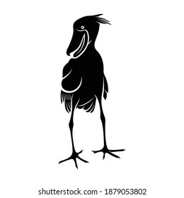 Silhouette Shoebill Vogel, Vektorgrafik, kreatives Design