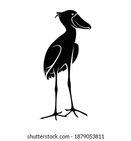 Silhouette Shoebill Vogel, Vektorgrafik, kreatives Design