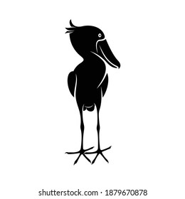 Silhouette Shoebill Vogel, Vektorgrafik, kreatives Design