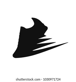 silhouette of shoes in motion