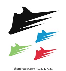 silhouette of shoes in motion