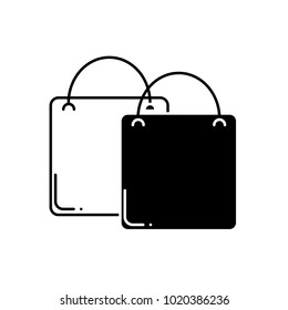 silhouette shopping bags elements to market buy