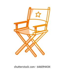 Silhouette Short Film Director Sit Stock Vector (Royalty Free ...