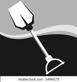 silhouette of a shovel	
