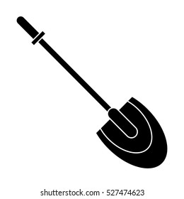 silhouette shovel tool element camping
