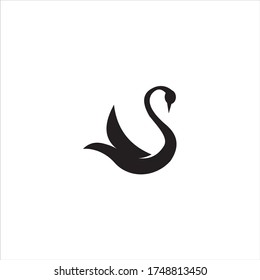 Silhouette shows the duck, icon, silhouette. Logo design for company.