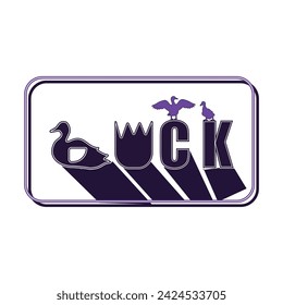  Silhouette shows the duck, icon, silhouette. Logo design for company.
