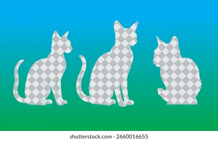 "Silueta de un gato siamés"