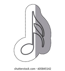 Silhouette Sign Music Note Icon Vector Stock Vector (Royalty Free ...