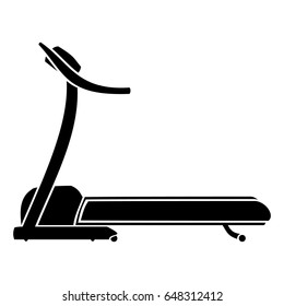 The silhouette, sign of the treadmill. Vector illustration.