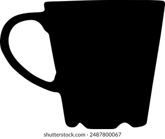 Silhouette simple and beautiful ceramic coffee mug