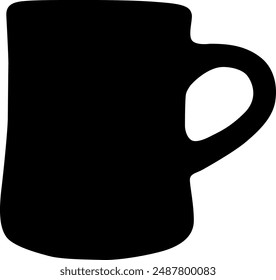 Silhouette simple and beautiful ceramic coffee mug