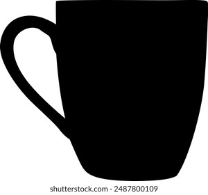Silhouette simple and beautiful ceramic coffee mug