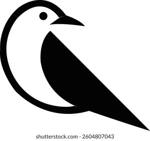 Silhouette simple Bird vector Illustration
