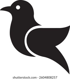 Silhouette simple bird vector illustration