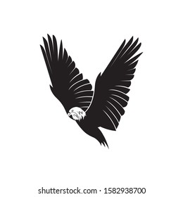 silhouette A simple eagle, suitable for business symbols or logos