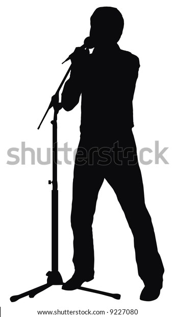 Silhouette Singer Stock Vector (Royalty Free) 9227080