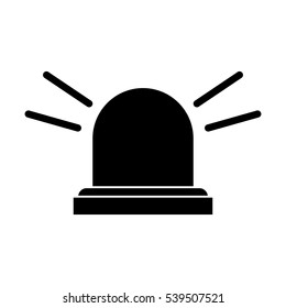 silhouette siren emergency alert warm