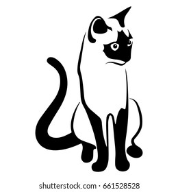 silhouette of a sitting cat