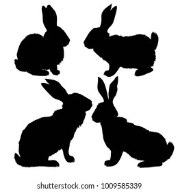 Bunny Silhouette Images, Stock Photos & Vectors | Shutterstock