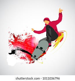Silhouette of skateboarder
