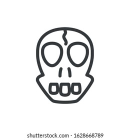 silhouette of skull of dead on white background vector illustration design