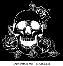 Skull Rose Tattoo High Res Stock Images Shutterstock