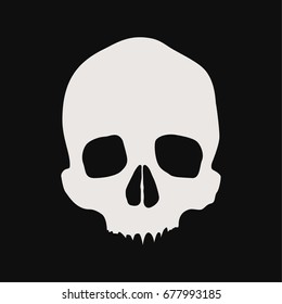  Silhouette of skull vector Illustration