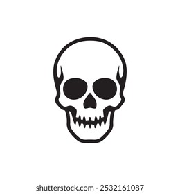 A silhouette skull vector illustration design.