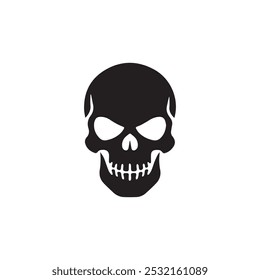 A silhouette skull vector illustration design.