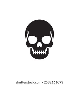 A silhouette skull vector illustration design.